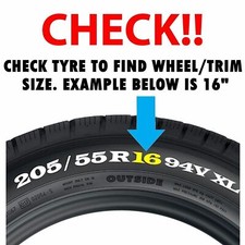 4 x Grey Silver Wheel Trims